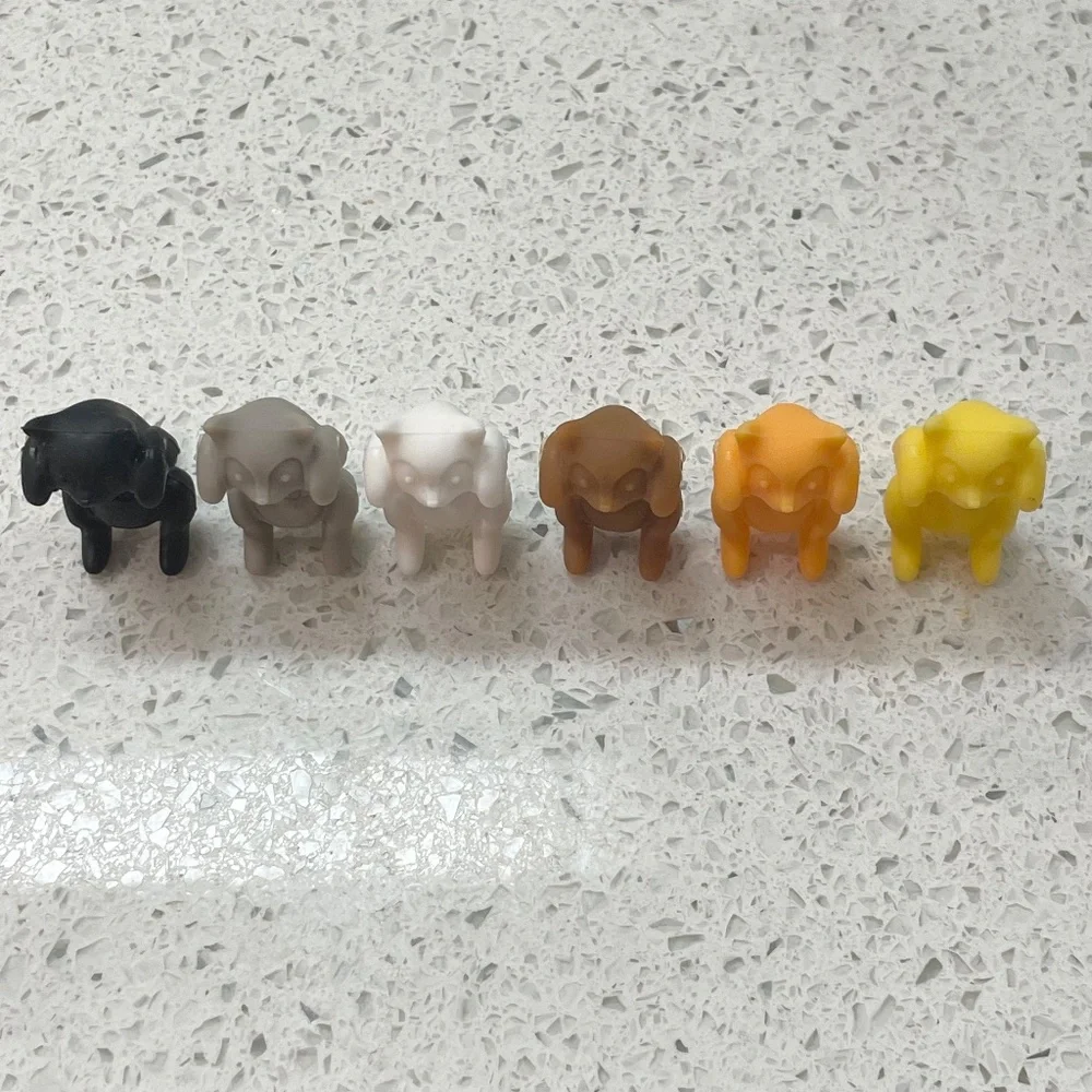 Bundle of 6 Cat Wine Charms, Silicone Drink Markers, Fits Wine Glasses and Cans
